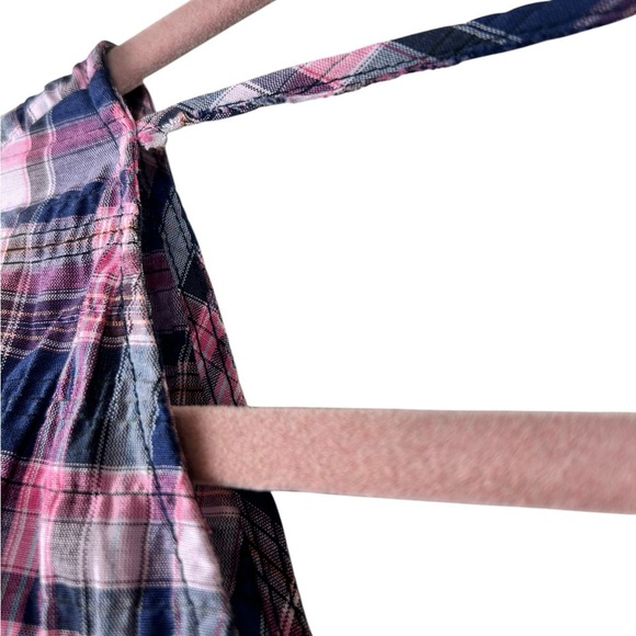 Zara wrapped checkered cropped shirt, XS, ballon sleeves, V-neck, V-Back Smocked - Picture 11 of 12